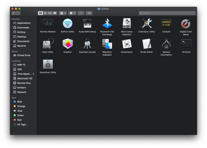 10-14-Mojave-Dark-Application-Utilities