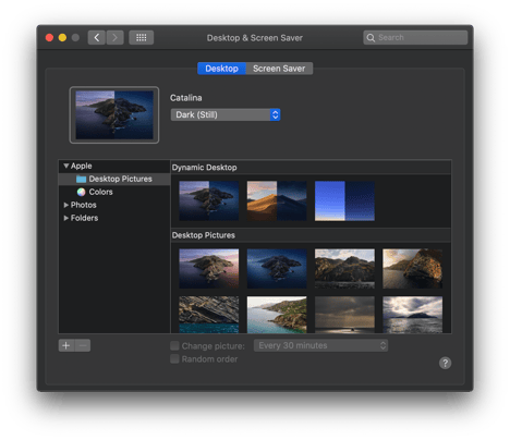 10-15-Catalina-Dark-System-Preferences-Desktop-and-Screen-Saver