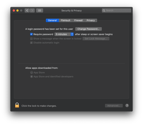 10-15-Catalina-Dark-System-Preferences-Security-and-Privacy