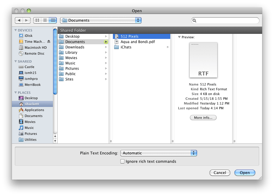 10-6-Snow-Leopard-TextEdit-Open