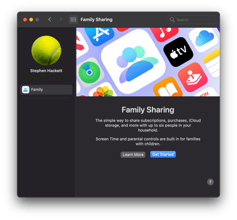 Big-Sur-Dark-System-Preferences-Family-Sharing