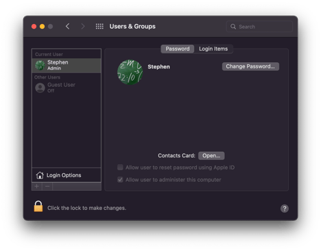 Monterey-Dark-SysPrefs-16-Users-and-Groups