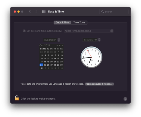 Monterey-Dark-SysPrefs-32-Date-and-Time