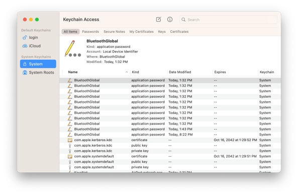 Ventura-Keychain-Access