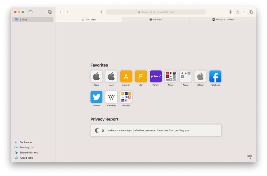 Ventura-Safari-v16-Start-Page