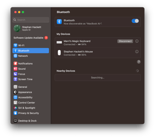 Ventura-Settings-Dark-Bluetooth