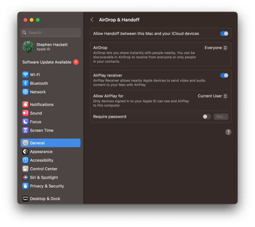 Ventura-Settings-Dark-General-AirDrop-Handoff