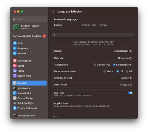 Ventura-Settings-Dark-General-Language-Region
