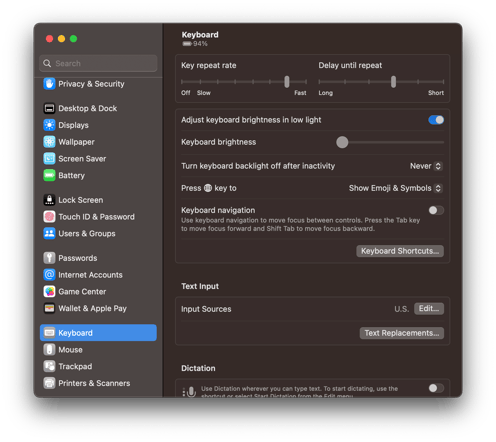 Ventura-Settings-Dark-Keyboard