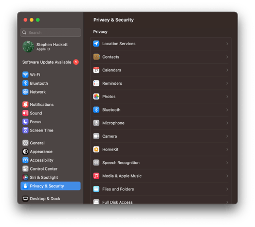 Ventura-Settings-Dark-Privacy-Security