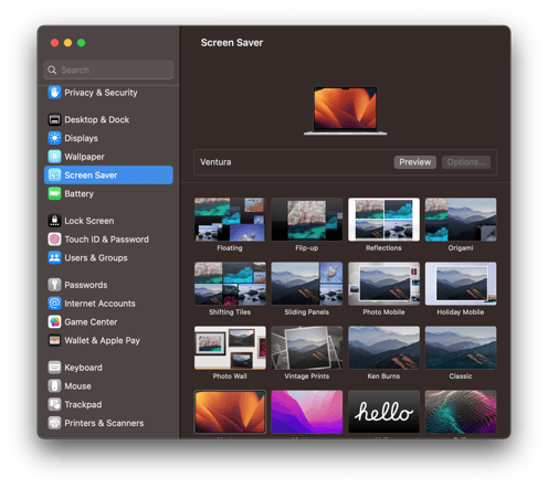 Ventura-Settings-Dark-Screen-Saver