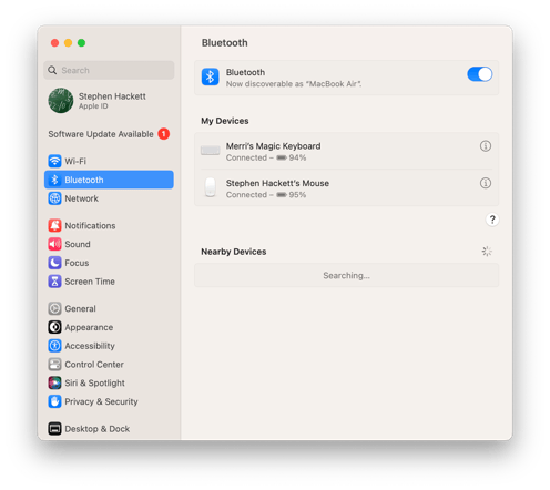 Ventura-Settings-Light-Bluetooth