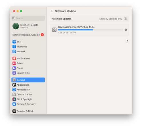 Ventura-Settings-Light-General-Software-Update