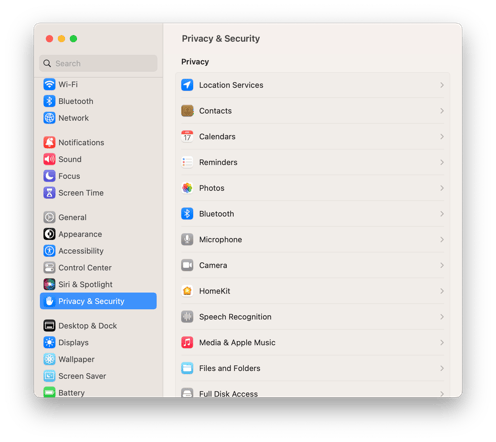 Ventura-Settings-Light-Privacy-Security