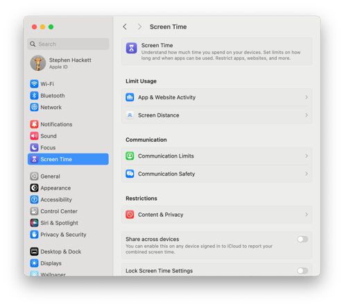 Sonoma-Settings-Screen Time