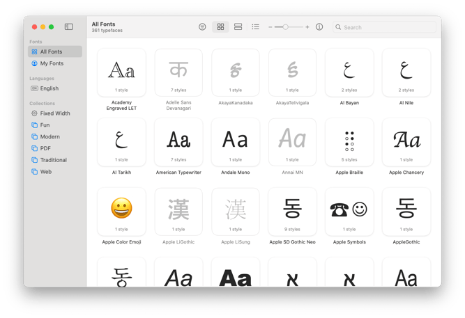 Sequoia-Font-Book