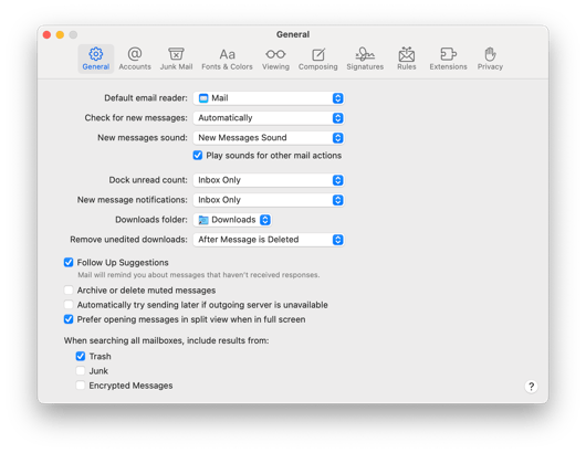 Sequoia-Mail-Settings