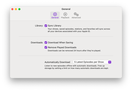 Sequoia-Podcasts-Settings