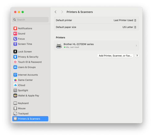 Sequoia-Settings-Printers-Scanners