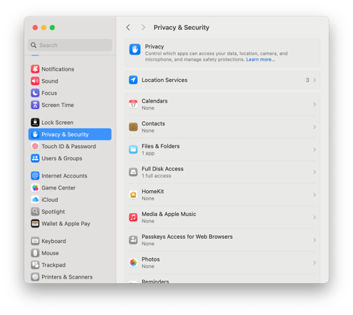 Sequoia-Settings-Privacy-Security