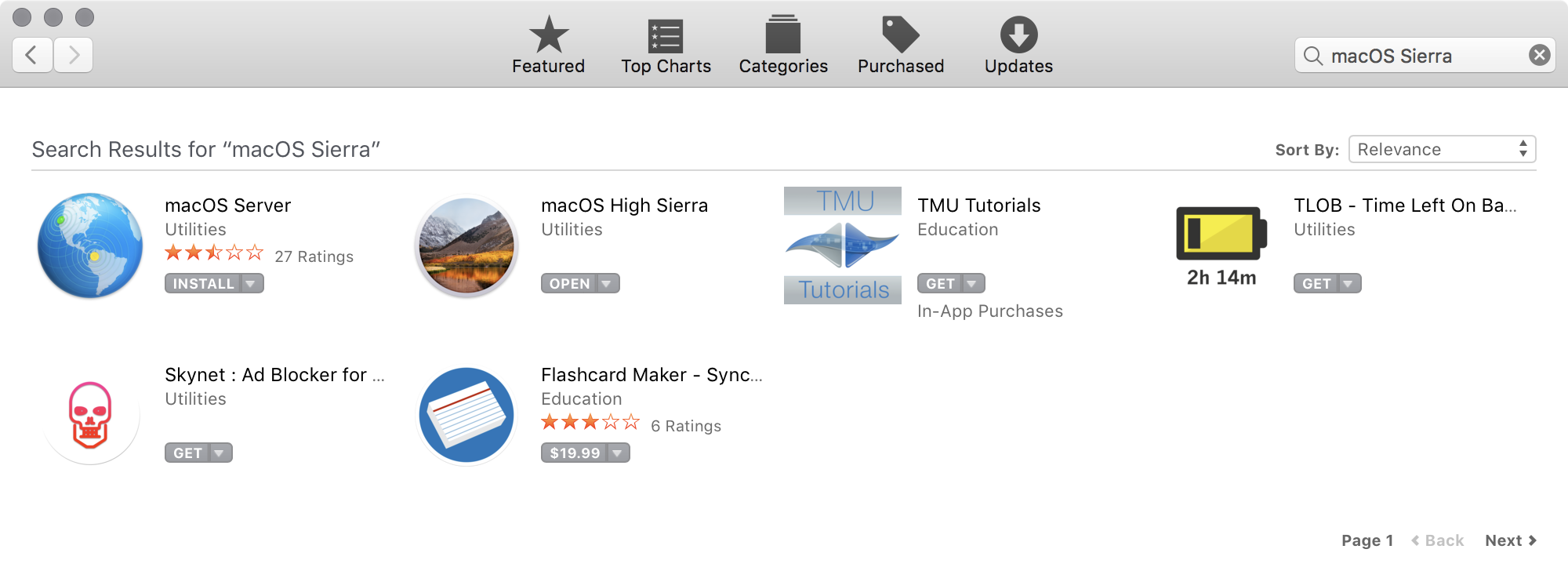 No Sierra here either