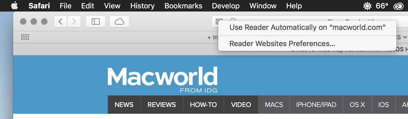 Reader options