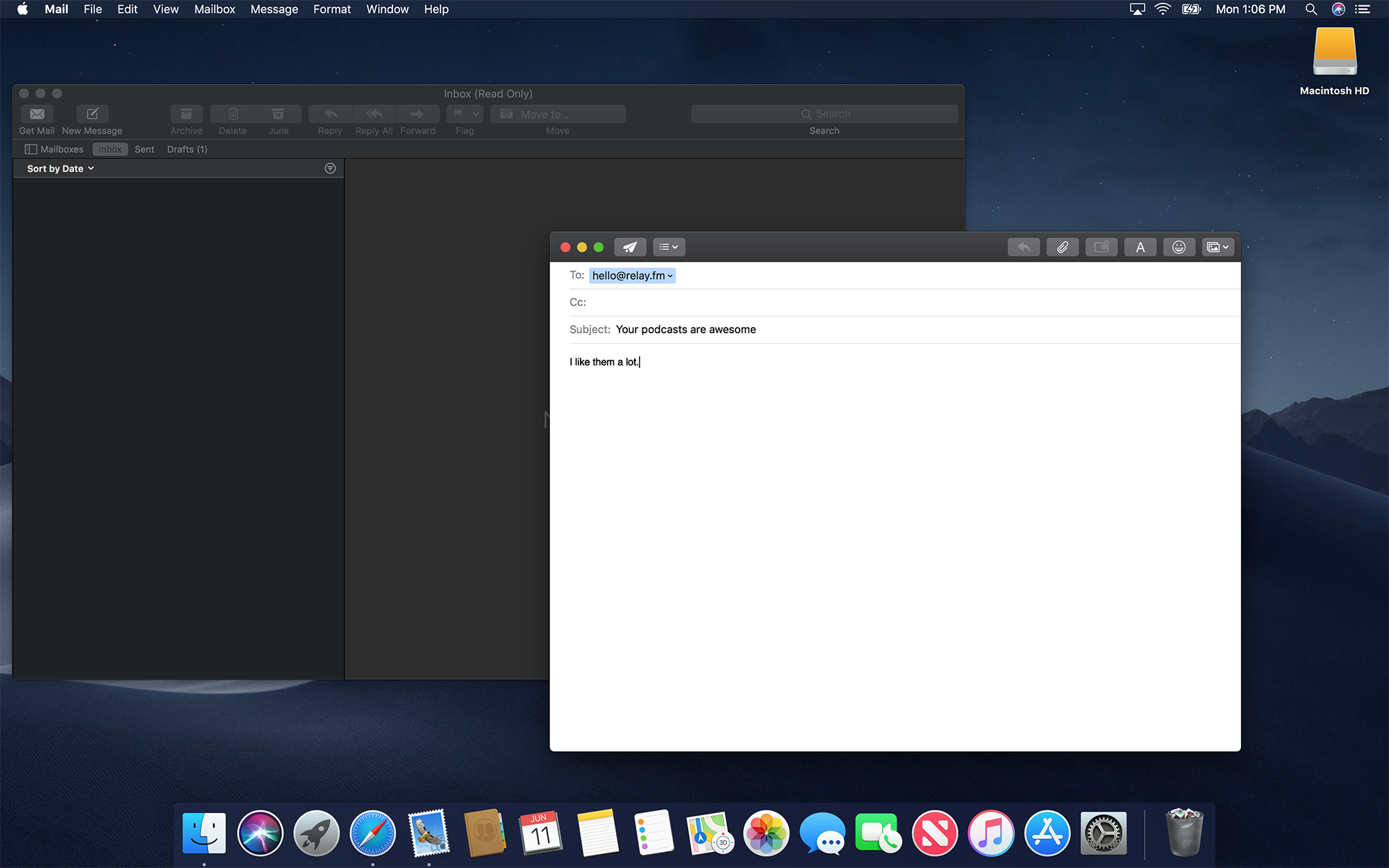 Mail in Mojave