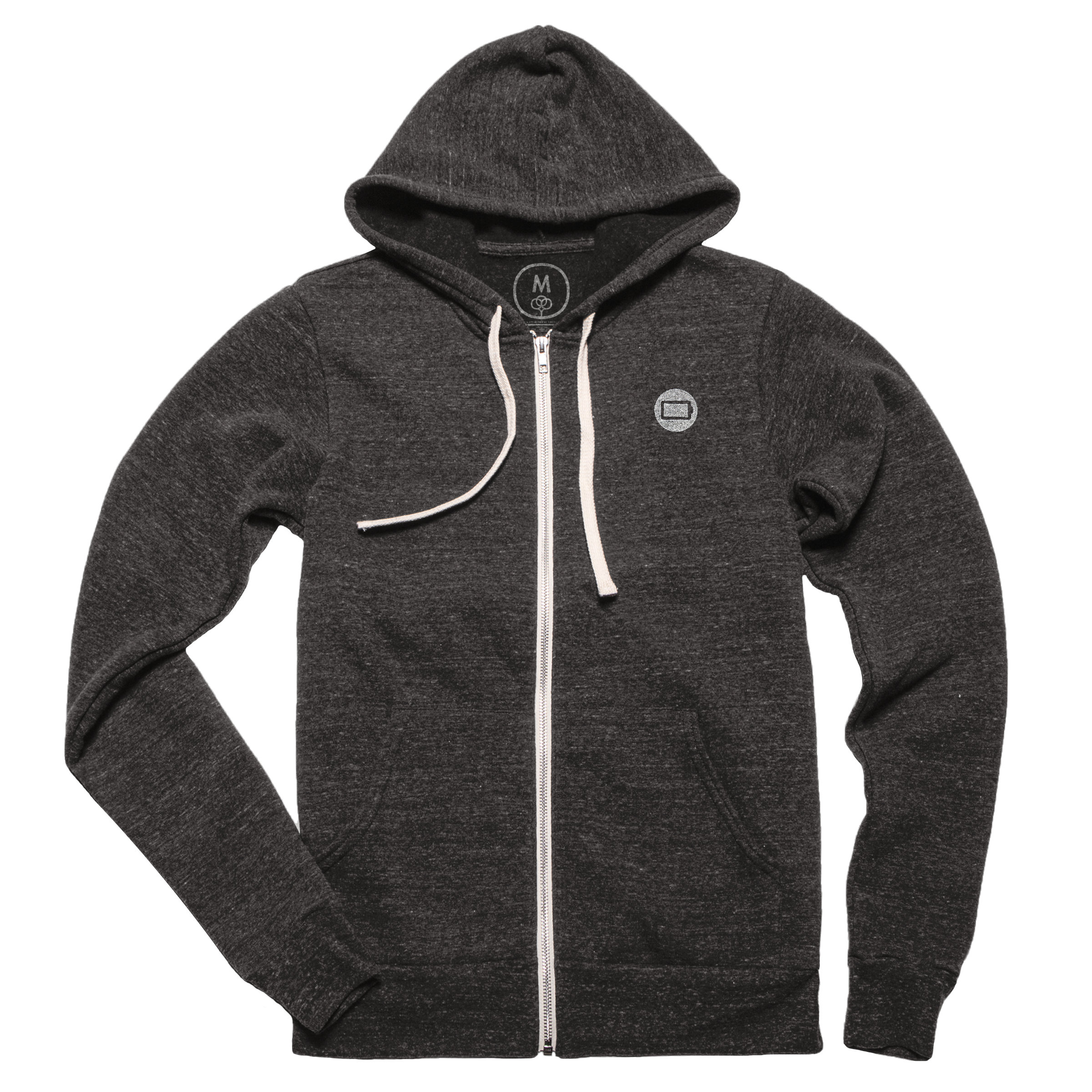MPU Classy Tee – 3909– Tri-Blend – Unisex - Zip-up Hoodie – Tri-Charcoal