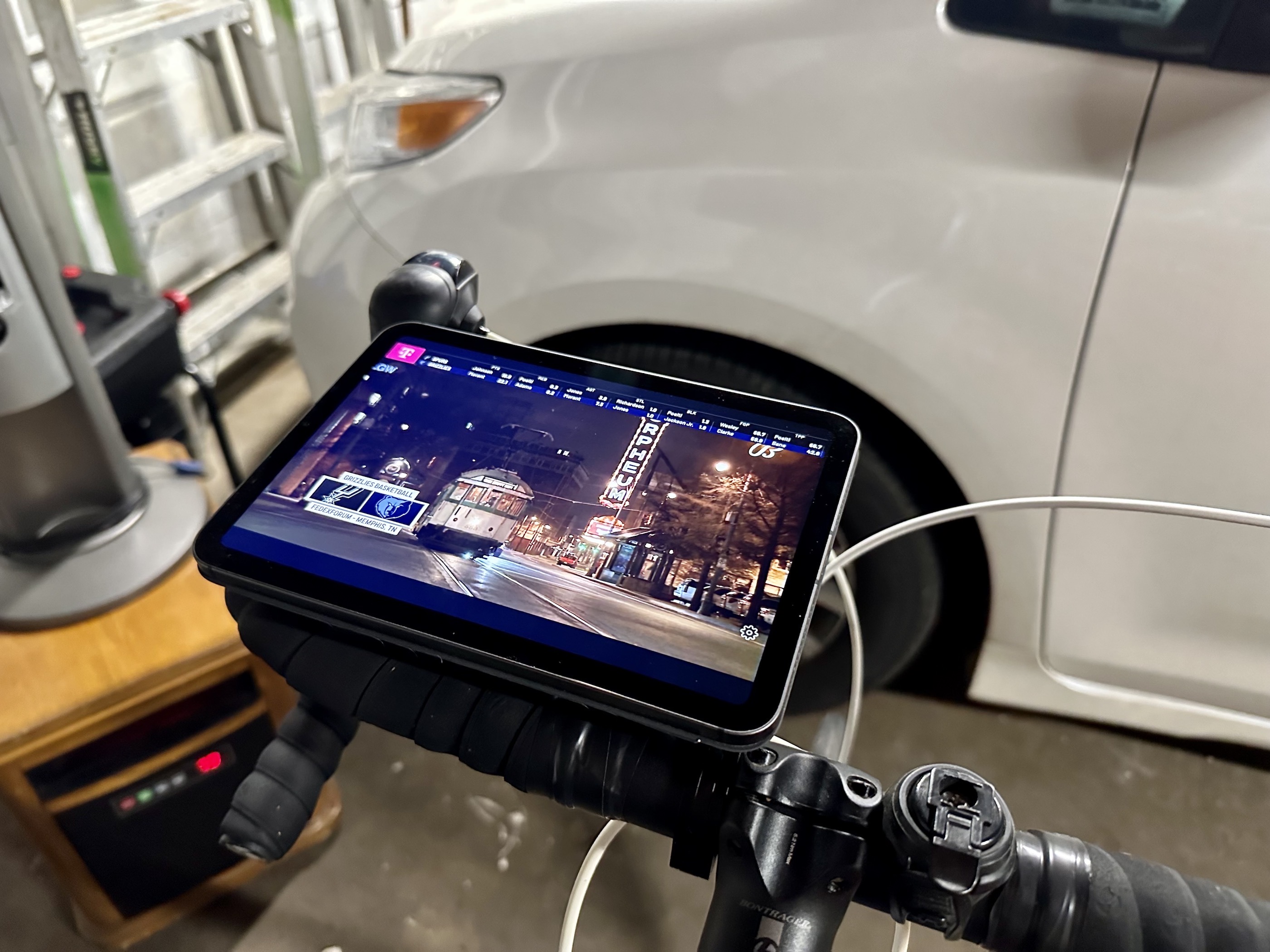 iPad mini on bike