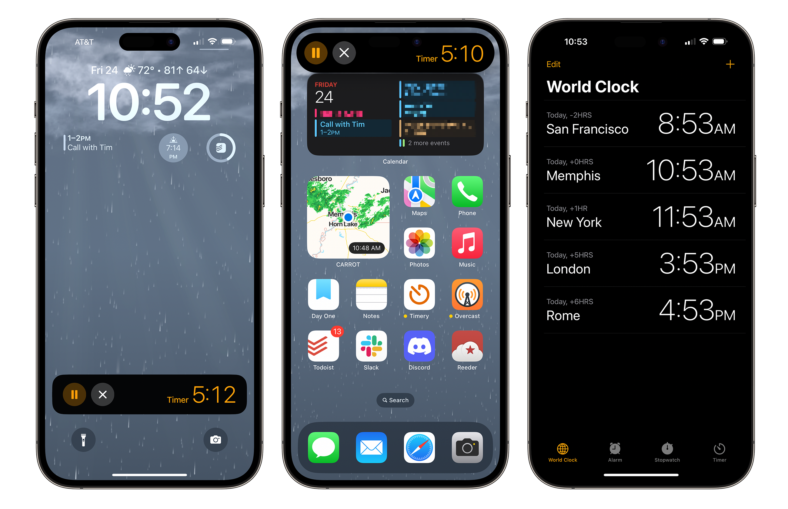 A Live Activity for a Timer running on iOS 16.4 RC1