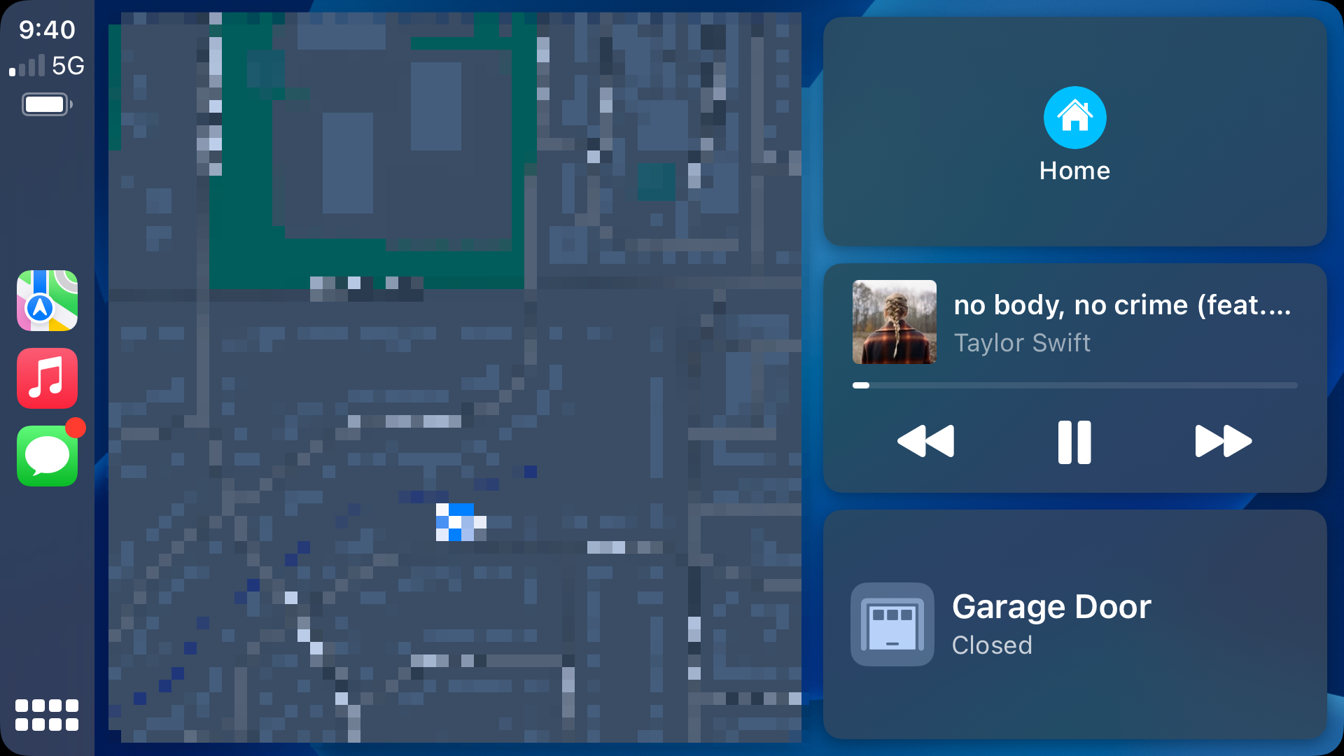CarPlay home screen