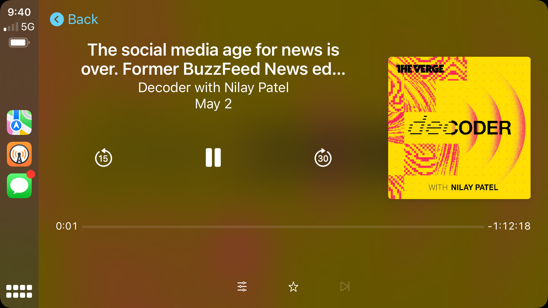 Overcast in CarPlay