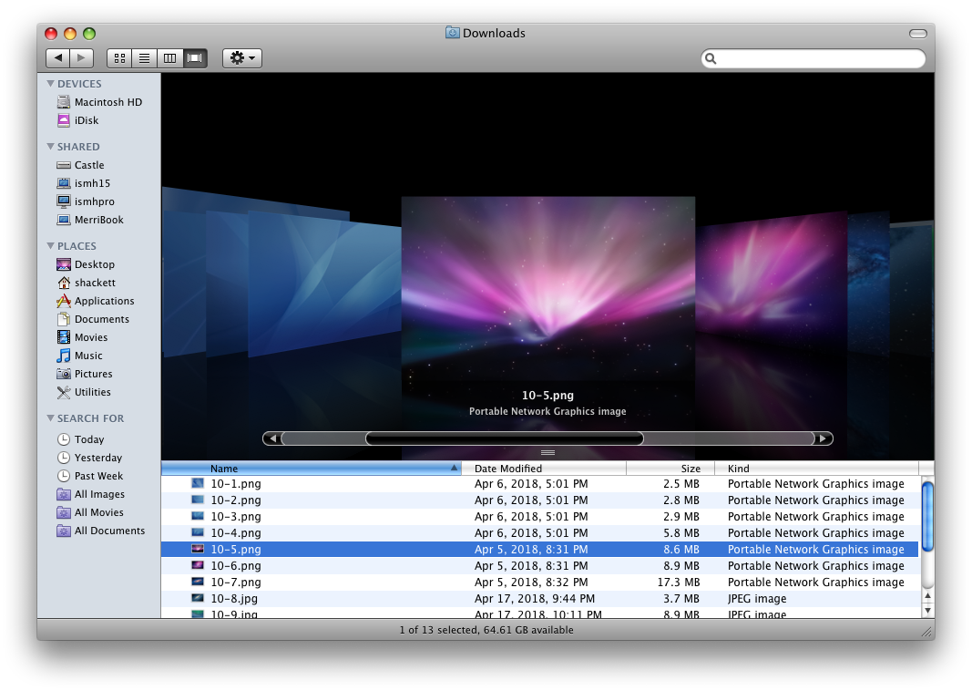 Cover Flow in Leopard&rsquo;s Finder