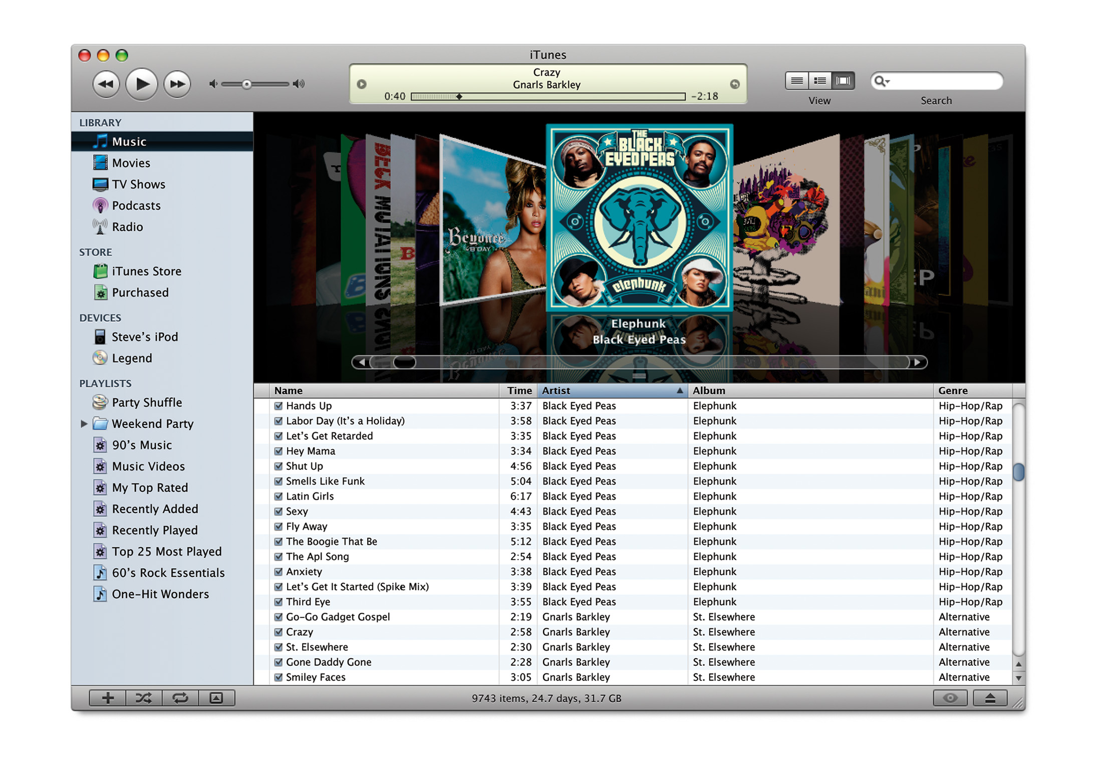 Cover Flow in iTunes 7