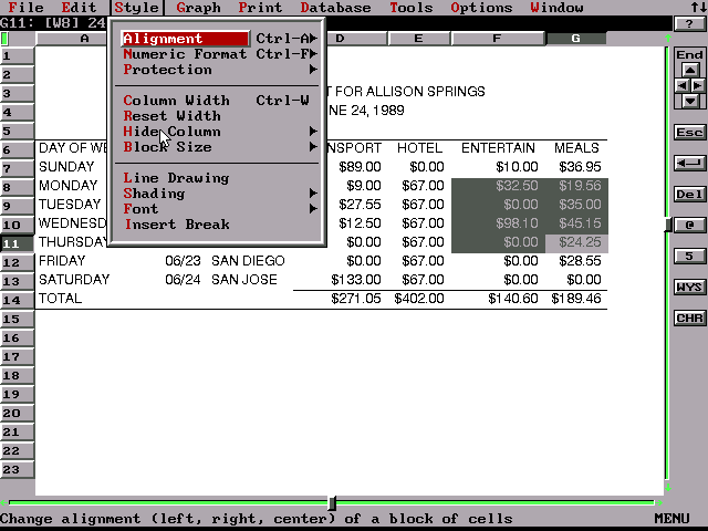Here&rsquo;s the Quattro Pro GUI.