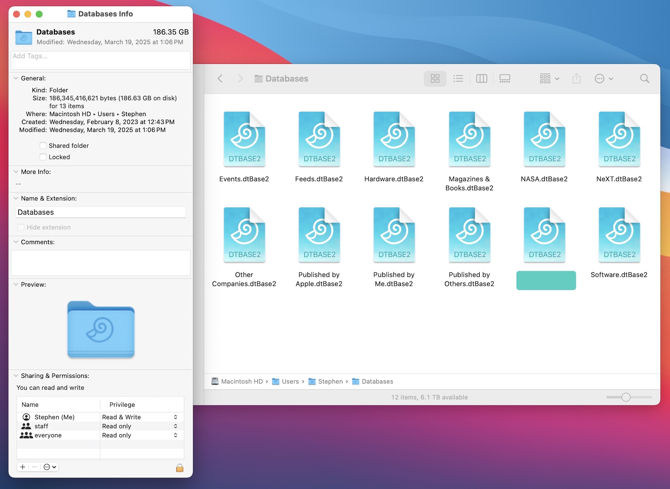My DEVONthink databases