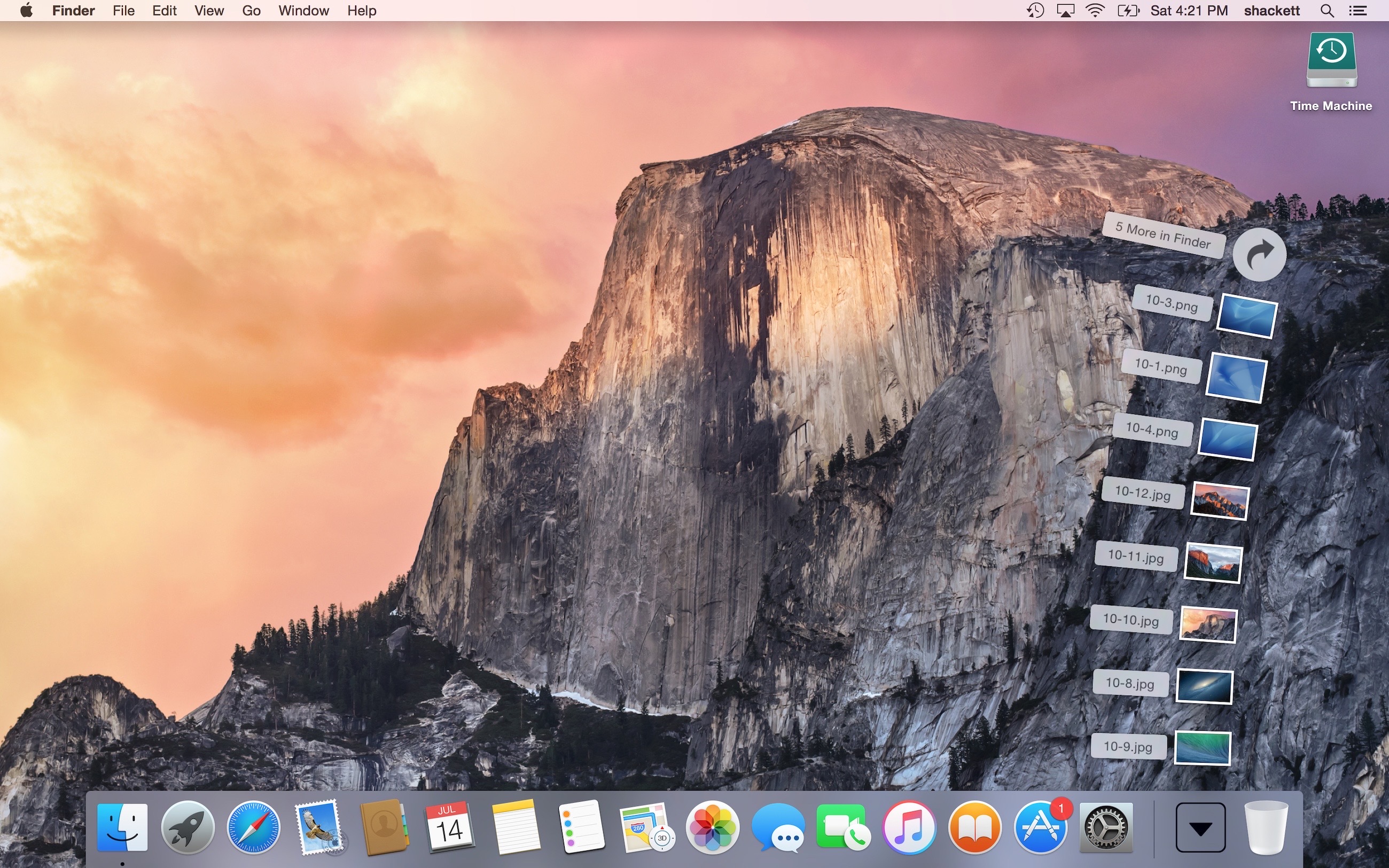 Finder in Yosemite