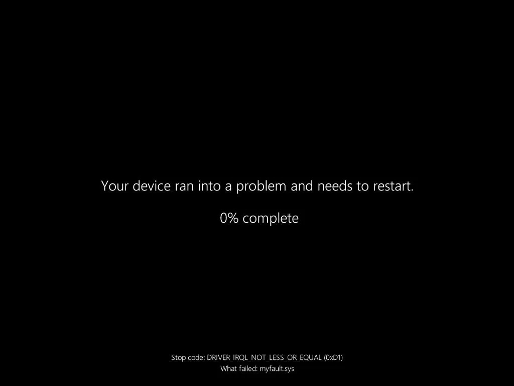 New BSOD