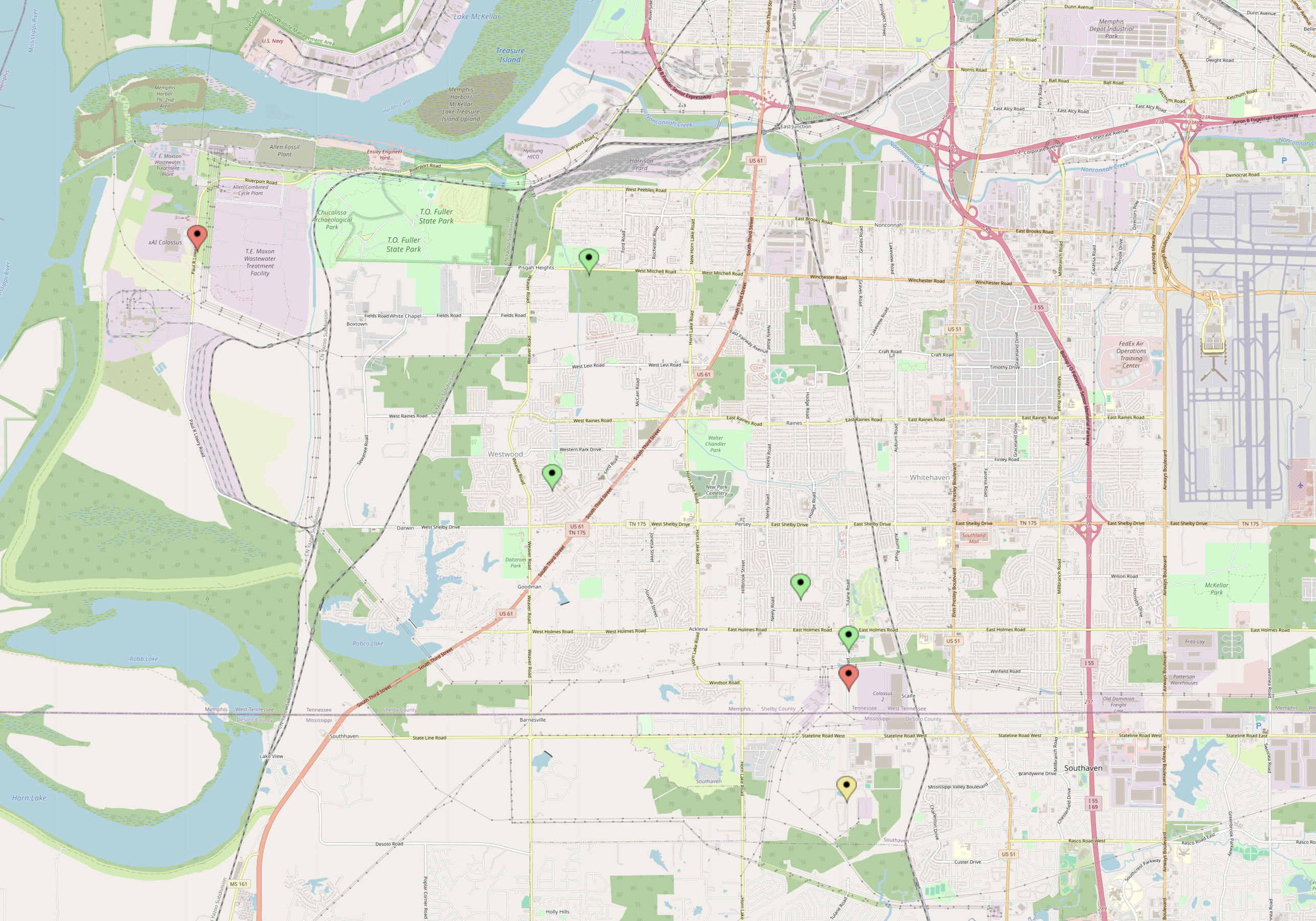 Map of xAI and schools