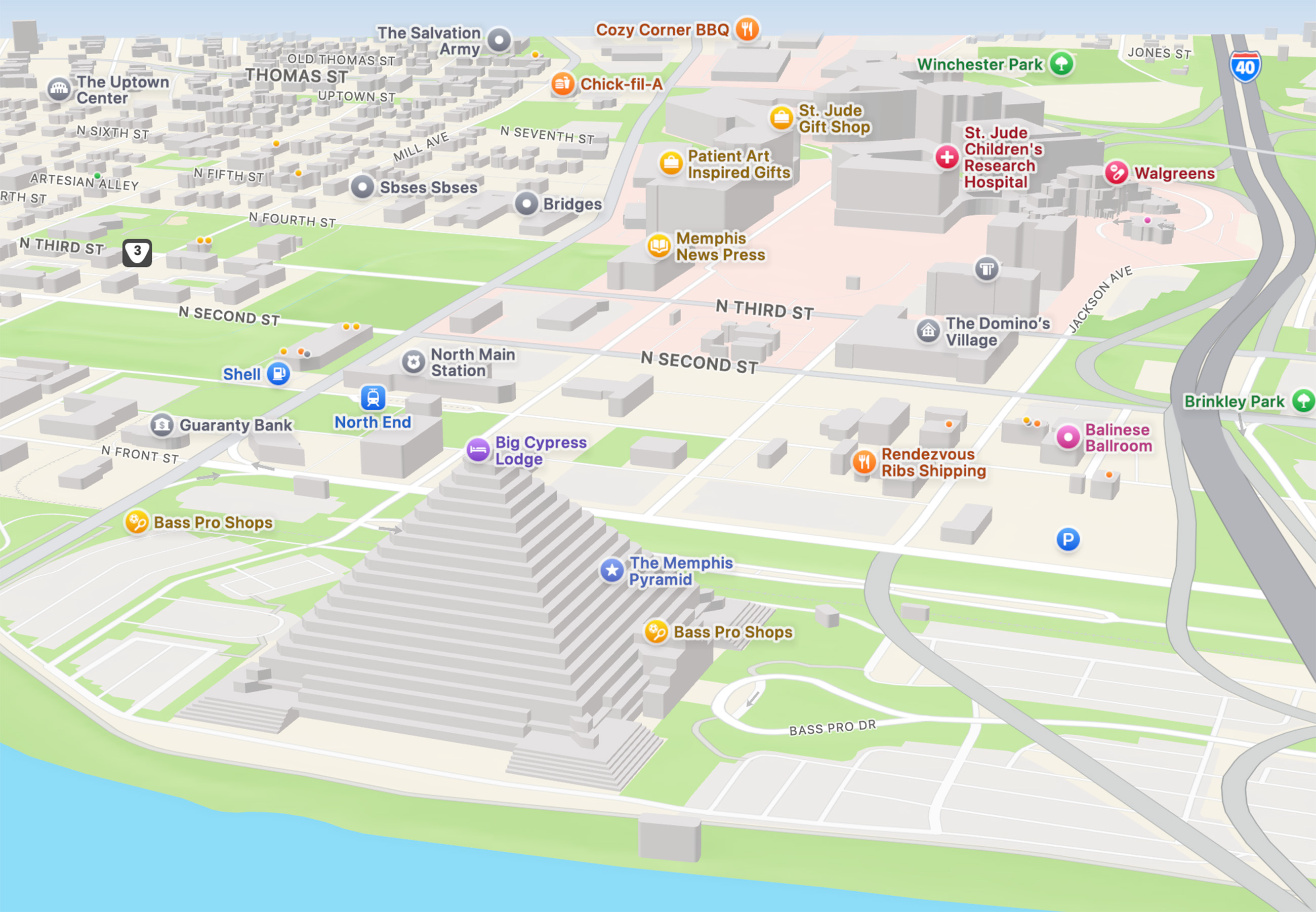 Bass Pro Memphis in Apple Maps